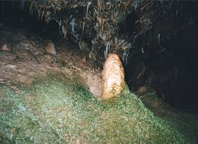 Сталагмит в пещере дракона в Зирау в 2002 году
